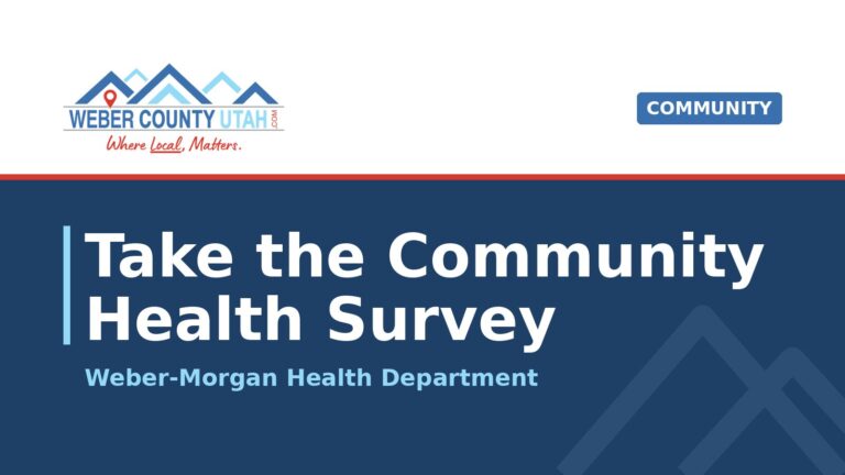 WeberCountyUtah.com title card reading Take the Community Health Survey
